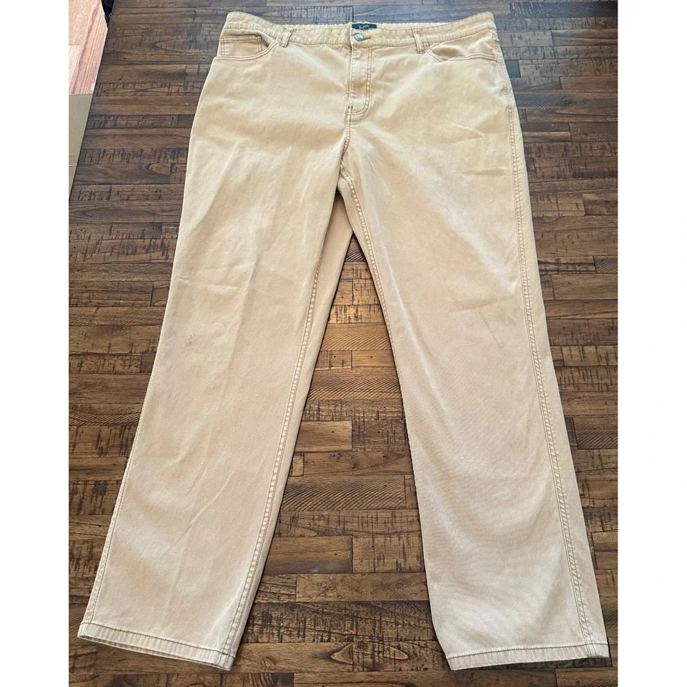 Woolrich Mens Tan Canvas Carpenter Pants 40x32 Work Utility Casual‎